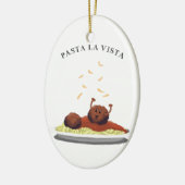 Happy Meatball "Pasta La Vista!" Keramisch Ornament (Links)