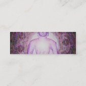 Happy Meditating Buddha Mini Visitekaartje (Achterkant)