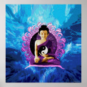Happy Meditating Buddha Poster (Voorkant)