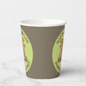 Happy meerkats gepersonaliseerde cartoon papieren bekers (Links)