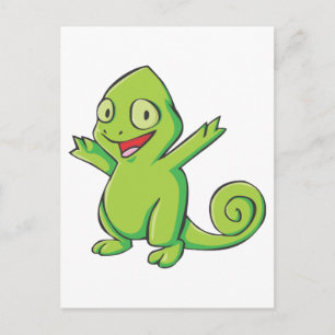 Happy Meller's Chameleon Cartoon Briefkaart
