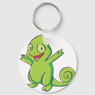 Happy Meller's Chameleon Cartoon Sleutelhanger