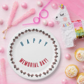 Happy Memorial Day American Flag Paper Bord (Feest)