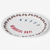 Happy Memorial Day American Flag Paper Bord (Gekanteld)