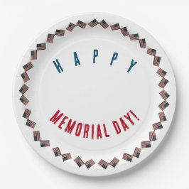 Happy Memorial Day American Flag Paper Bord
