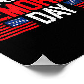 Happy Memorial Day Amerikaanse vlag Amerikaanse pa Poster (Hoek)