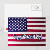 Happy Memorial Day Amerikaanse vlag Briefkaart (Voorkant / Achterkant)