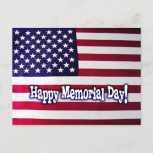 Happy Memorial Day Amerikaanse vlag Briefkaart