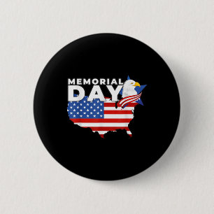 Happy Memorial Day Amerikaanse vlag eer 4 juli Ronde Button 5,7 Cm
