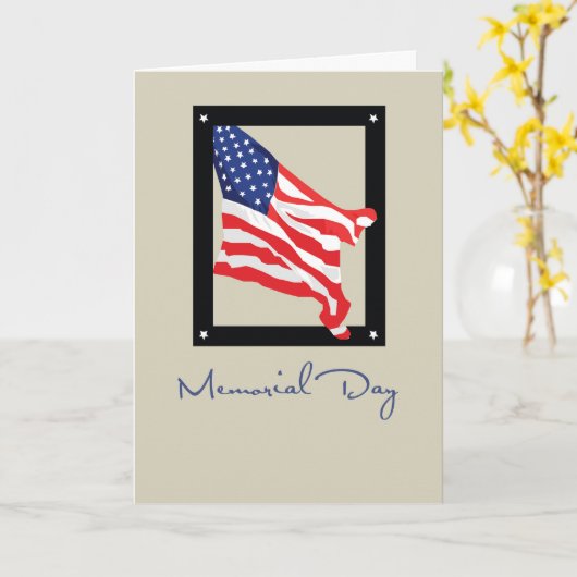 Happy Memorial Day, Amerikaanse vlag, Tan Kaart (Gele Bloem)
