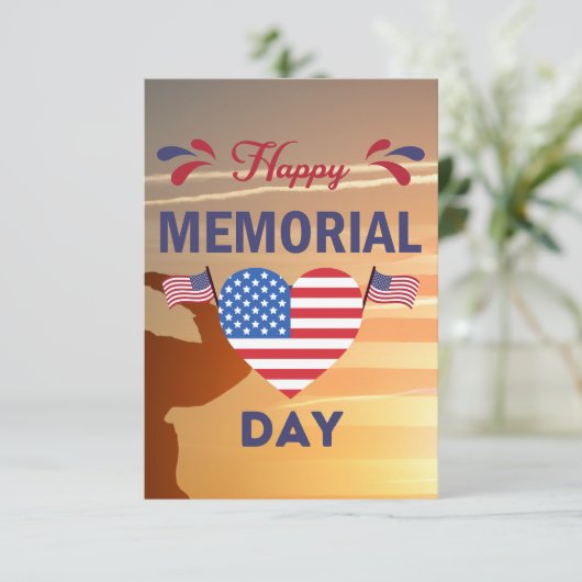 Happy Memorial Day Bedankkaart (Staand voorkant)