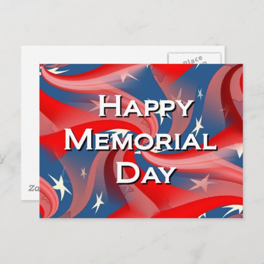 Happy Memorial Day Briefkaart (Voorkant / Achterkant)