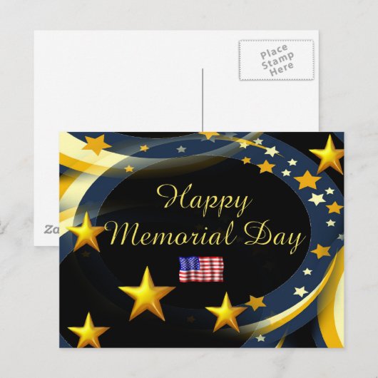 Happy Memorial Day Briefkaart (Voorkant / Achterkant)