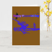 Happy memorial day brown kaart (Gele Bloem)