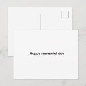 Happy memorial day card feestdagenkaart (Voorkant / Achterkant)