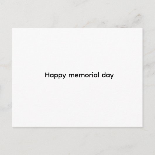 Happy memorial day card feestdagenkaart (Voorkant)