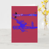 Happy memorial day crimson kaart (Gele Bloem)