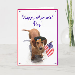 Happy Memorial day Dachshund wenskaart Kaart