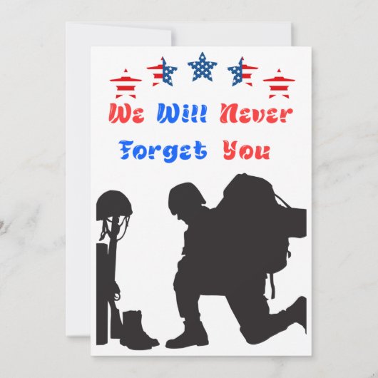 Happy Memorial Day Dank je kaart! Bedankkaart (Achterkant)