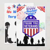 Happy Memorial Day Dank je kaart! Bedankkaart (Voorkant / Achterkant)