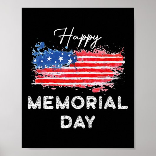 Happy Memorial Day Elegant ontwerp Poster (Voorkant)