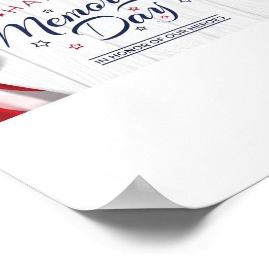 Happy Memorial Day Flag Poster (Hoek)