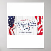 Happy Memorial Day Flag Poster (Voorkant)