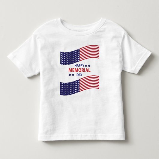 Happy Memorial Day Kinder Shirts (Voorkant)