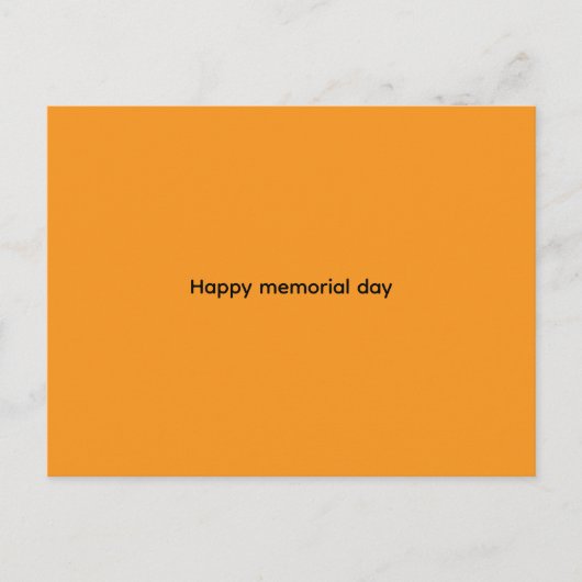 Happy memorial day nniversary Cards Briefkaart (Voorkant)