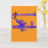 Happy memorial day orange kaart (Gele Bloem)