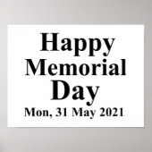 Happy Memorial Day Poster (Voorkant)