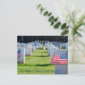 Happy Memorial Day Real Estate Flag Briefkaart (Staand voorkant)