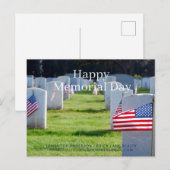 Happy Memorial Day Real Estate Flag Briefkaart (Voorkant / Achterkant)