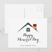 Happy Memorial Day Real Estate House Briefkaart (Voorkant / Achterkant)