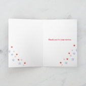 Happy Memorial Day Rood Wit Blauw Sterren Kaart (Binnen)