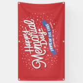 Happy Memorial Day Spandoek (Verticaal)