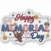 Happy Memorial Day Sticker (Voorkant)