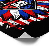 Happy Memorial Day Sun Flower Leopard USA Poster (Hoek)