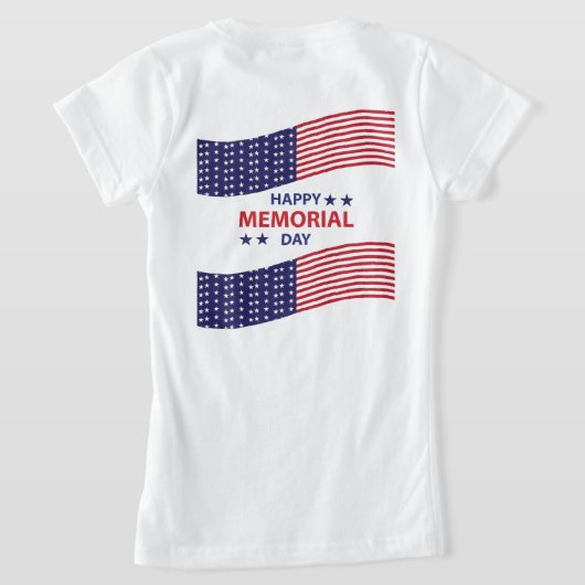 Happy Memorial Day T-shirt (Laag Achter)