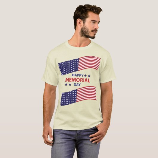 Happy Memorial Day T-Shirt (Voorkant volledig)
