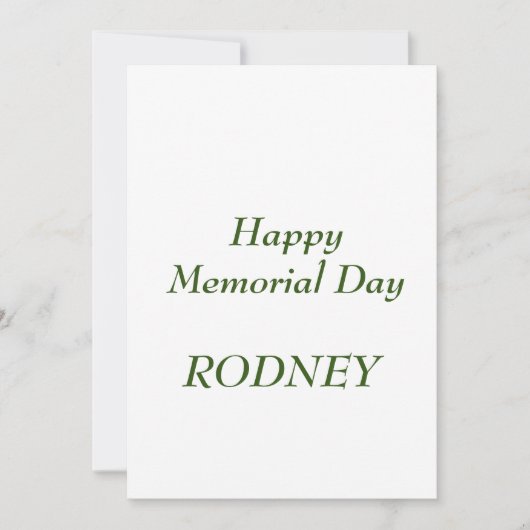 Happy Memorial day-uitnodiging Kaart (Voorkant)