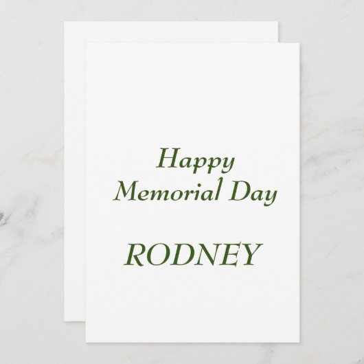 Happy Memorial day-uitnodiging Kaart (Voorkant / Achterkant)