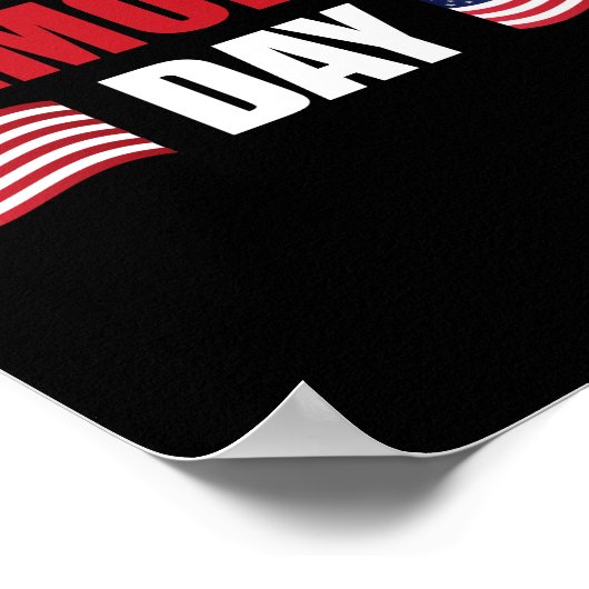 Happy Memorial Day USA Flag American Patriotic Poster (Hoek)