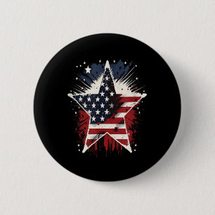 Happy Memorial Day Veteraan Amerikaanse vlag Ronde Button 5,7 Cm