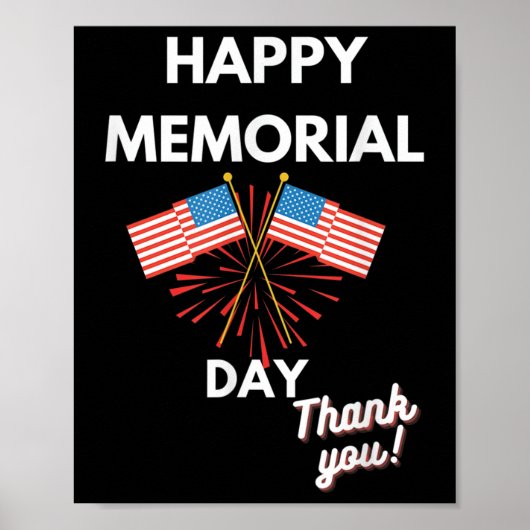 Happy Memorial Day Veterans Poster (Voorkant)