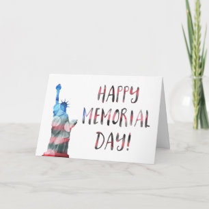 Happy Memorial Day (vrijheidsbokeh) Bedankkaart