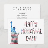 Happy Memorial Day (vrijheidsbokeh) Kaart (Voorkant / Achterkant)