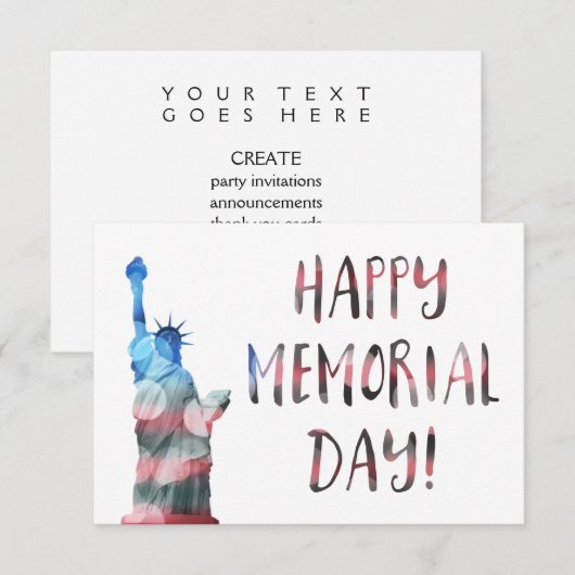 Happy Memorial Day (vrijheidsbokeh) Kaart (Voorkant / Achterkant)