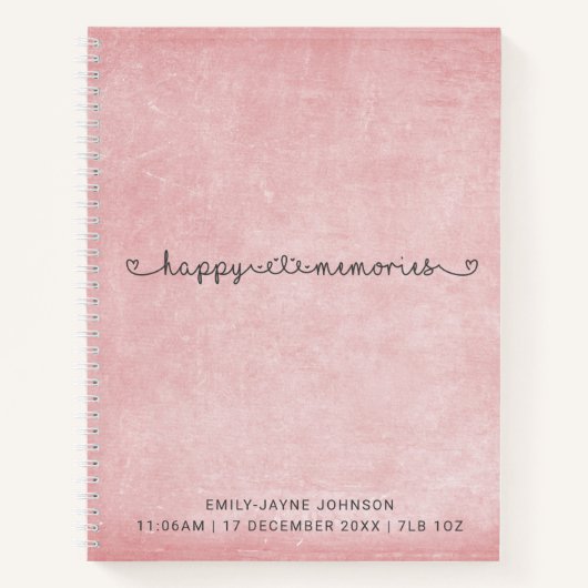 Happy Memories Baby Memory Book Keepomwille Journa Notitieboek (Voorkant)