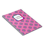 Happy Memories Pink Star Mandala Boho Notitieboek (Rechterzijde)